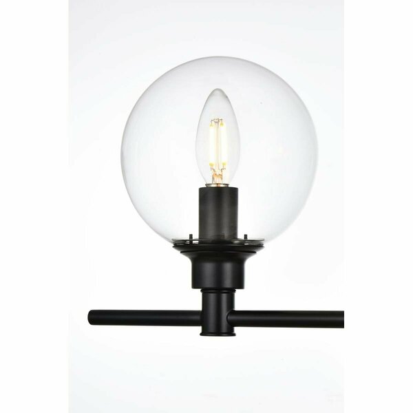 Cling 110 V Three Light Vanity Wall Lamp, Black CL2946141